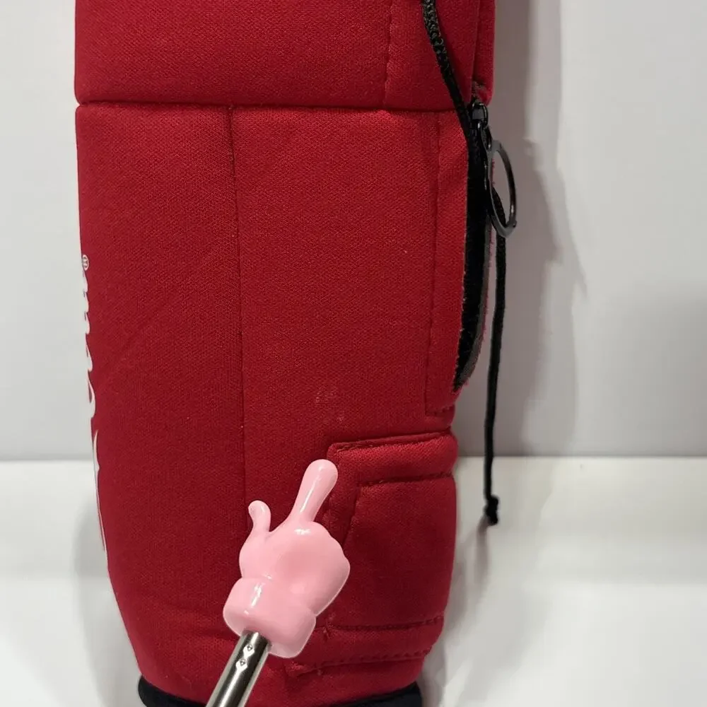 Vintage Coca-Cola Zippered Red Hoodie Bottle Drink Cooler Koozie Soda Promo